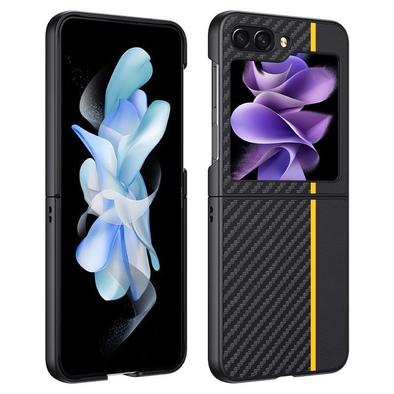 Carbon Fiber Pattern Color Matching Case For Z Flip Series