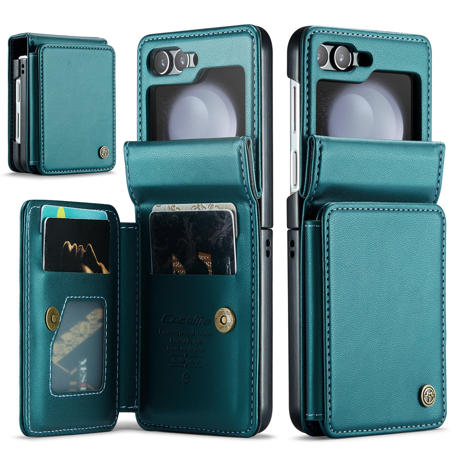 Wallet Case with Card Holder For Galaxy Z Flip Series