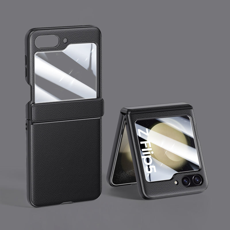 Folding Leather Case For Galaxy Z Flip Series