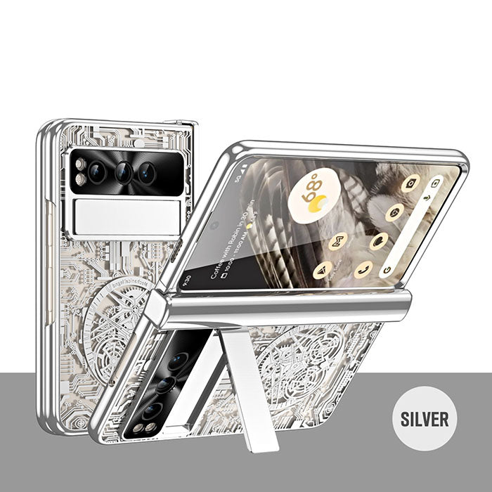 Google series | Pixel Fold Mechanical Electroplating Mobile Phone Case