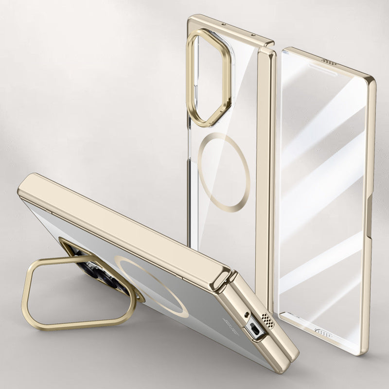 Electroplated Transparent Case with Lens Holder For Galaxy Z Fold 6