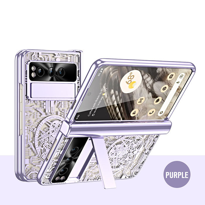 Google series | Pixel Fold Mechanical Electroplating Mobile Phone Case