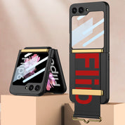 Alphabet Wristband Folding Screen Case For Galaxy Z Flip Series