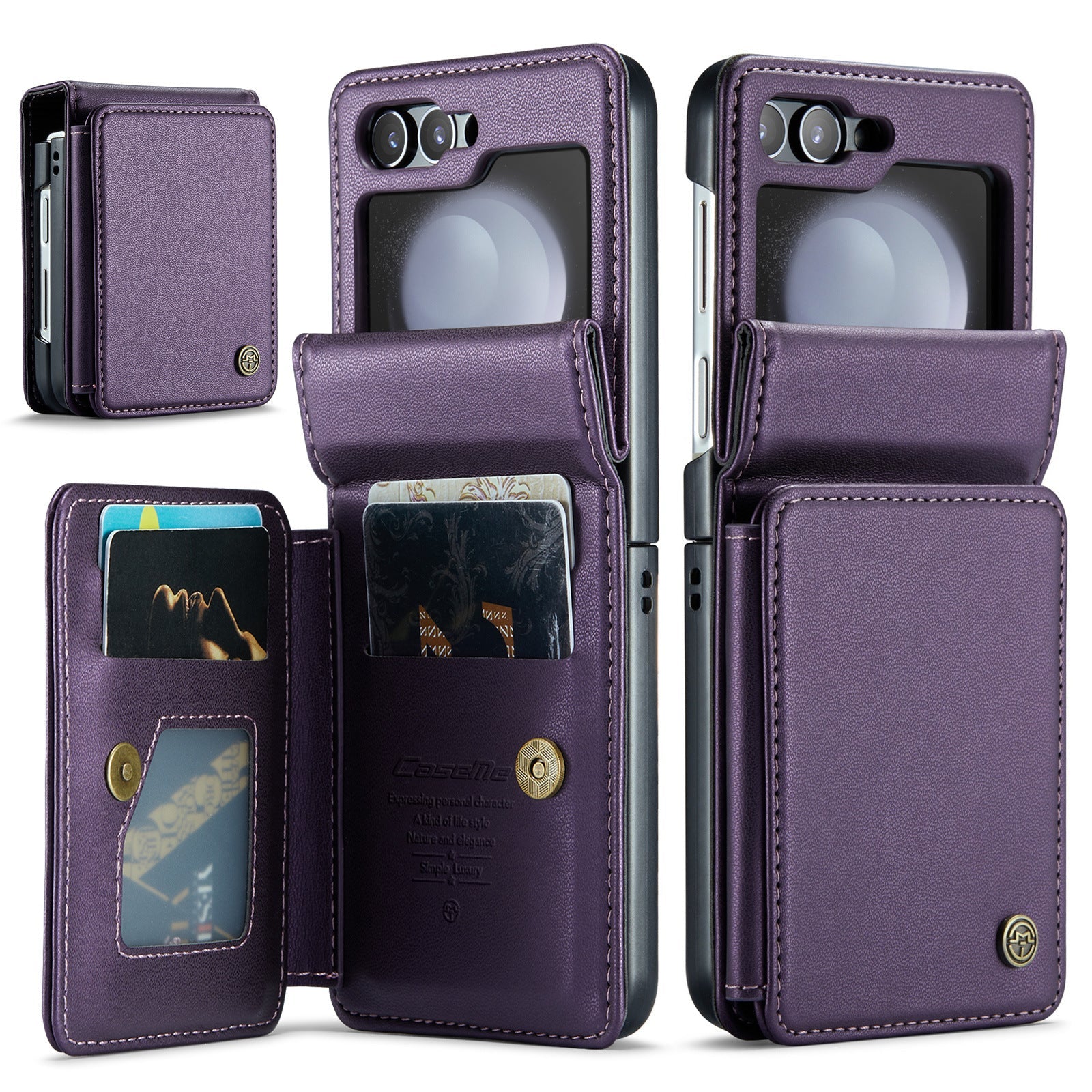 Wallet Case with Card Holder For Galaxy Z Flip Series