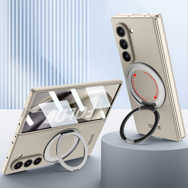 Rotating Magnetic Ring Frosted Case For Galaxy Z Fold 6