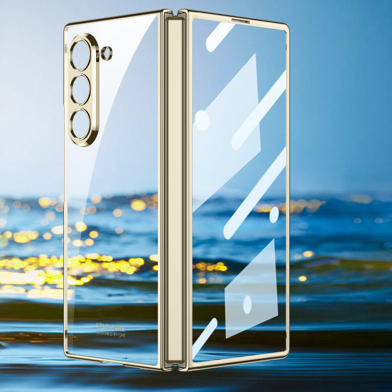 Transparent PC Electroplated Case For Galaxy Z Fold Series