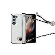 Luxury Heart Crossbody Lanyard Hinge Case for Samsung Galaxy Z Fold