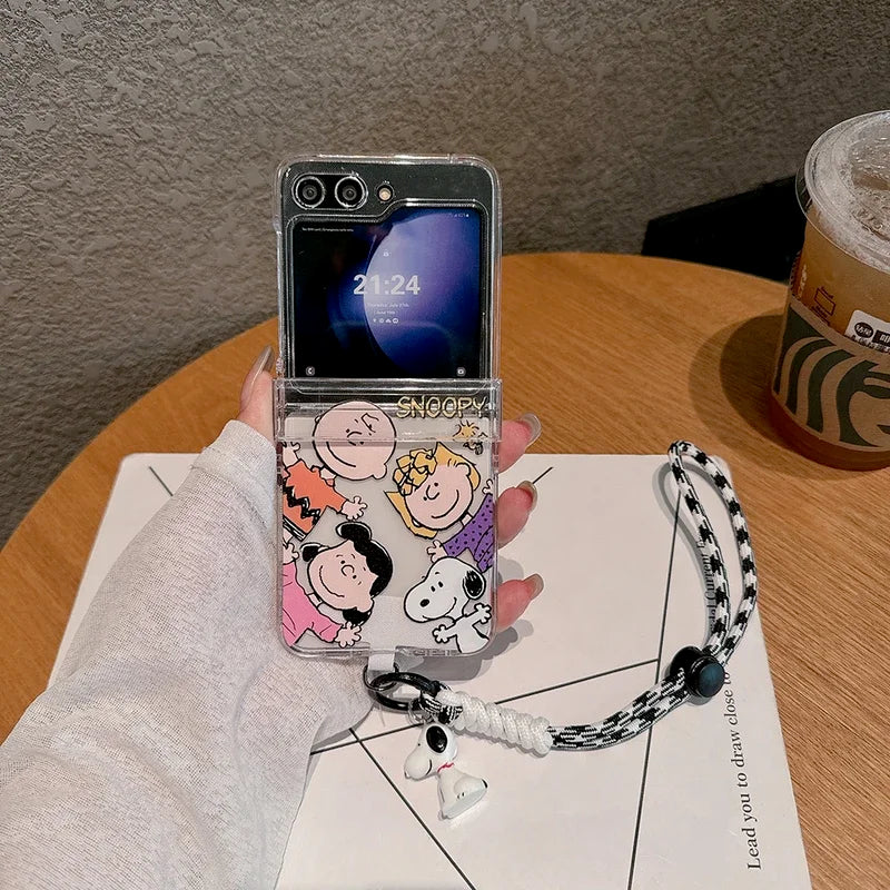 Cute Snoopy Cartoon Case for Galaxy Z Flip Series