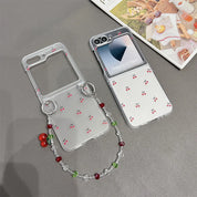 Cute Cherry Case with Wrist Strap for Galaxy Z Flip Series