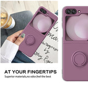 Liquid Silicone Holder Ring Case For Galaxy Z Flip Series