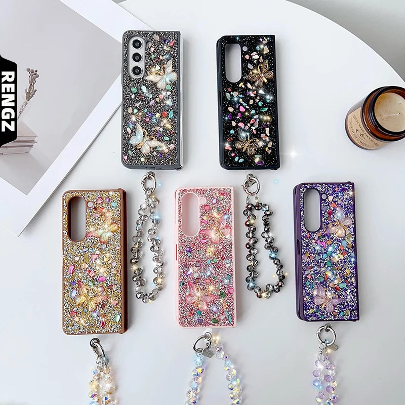 Luxury Diamond Butterfly Case For Galaxy Z Fold Series