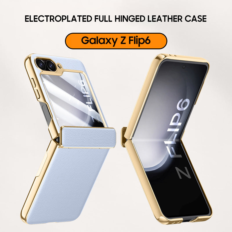 Folding Leather Case For Galaxy Z Flip Series