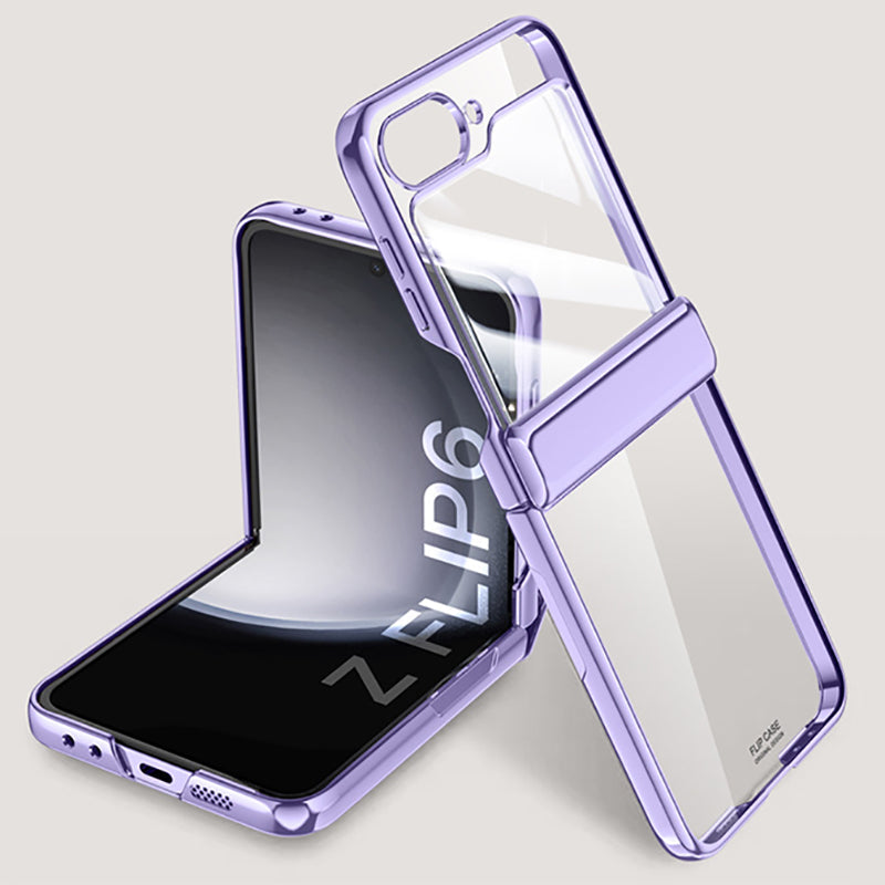 Transparent Electroplating Case For Galaxy Z Flip Series