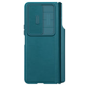 Luxury Leather Case With S-Pen Pocket & Slide Camera Back Cover  For Samsung Galaxy Z Fold
